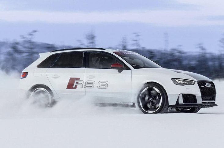 Audi RS3 on Snow