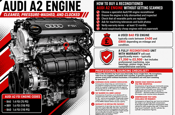 Reconditioned-Audi-A2-Engine